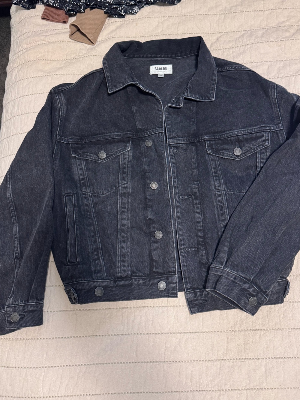 AGOLDE Charli Black Denim Jacket